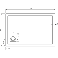 Gelco XENA sprchová vanička z liateho mramoru, obdĺžnik 120x80cm, biela HX12080