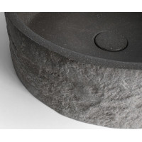 Sapho ISPIR betónové umývadlo vrátane výpuste, 40cm, čierny granit AR476