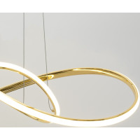 Stropné LED svietidlo RING 32W - zlaté - 55x55 cm