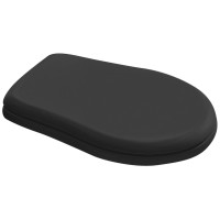 Kerasan RETRO WC sedátko Soft Close, čierna mat/chróm 108831N