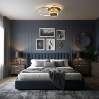 Stropné LED svietidlo ECLIPSE - 60W - zlaté + ovládač