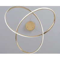 Stropné LED svietidlo RING 32W - zlaté - 55x55 cm