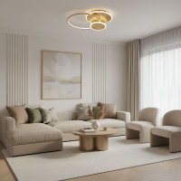 Stropné LED svietidlo ECLIPSE - 60W - zlaté + ovládač