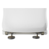 Kerasan RETRO WC sedátko Soft Close, biela/bronz 108601N