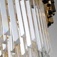 Stropné krištáľové svietidlo ROCK long - 60x30 cm - zlaté