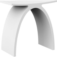 Sapho KORAL kúpeľňová stolička 43x43x23,5cm, solid surface, biela mat WF434