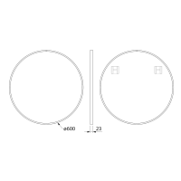 Sapho NOTION SLIM okrúhle zrkadlo v ráme ø 60cm, biela mat NT600W