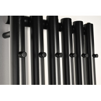 Sapho PILON vykurovacie teleso 418x1800mm, so šiestimi háčikmi pre uterák, čierna mat IZ132T