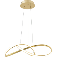 Stropné LED svietidlo RING 32W - zlaté - 55x55 cm