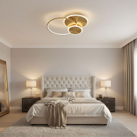 Stropné LED svietidlo ECLIPSE - 60W - zlaté + ovládač