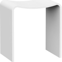 Sapho KORAL kúpeľňová stolička 40x43x30cm, solid surface, biela mat WF462