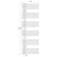 Sapho NYMPHA vykurovacie teleso 500x1520mm, čierna mat LLN152B