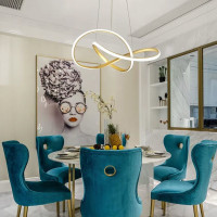 Stropné LED svietidlo RING 32W - zlaté - 55x55 cm