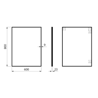 Sapho NOTION SLIM zrkadlo v ráme 60x80cm, biela mat NT860W