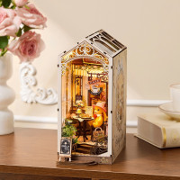 RoboTime 3D skladačka Zarážka na knihy Miniatúra domčeka Prázdninová kaviareň