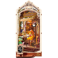 RoboTime 3D skladačka Zarážka na knihy Miniatúra domčeka Prázdninová kaviareň