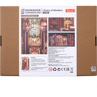 RoboTime 3D skladačka Zarážka na knihy Miniatúra domčeka Knižnica divov