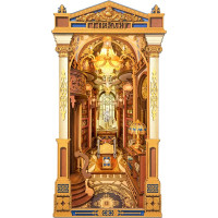 RoboTime 3D skladačka Zarážka na knihy Miniatúra domčeka Knižnica divov