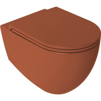 Isvea INFINITY závesná WC misa, Rimless, 36, 5x53cm, terracotta 10NF02005-2U