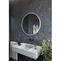 Sapho NOTION SLIM okrúhle zrkadlo v ráme ø 70cm, biela mat NT700W