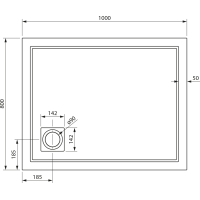 Gelco XENA sprchová vanička z liateho mramoru, obdĺžnik 100x80cm, biela HX10080