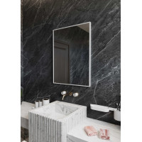 Sapho NOTION SLIM zrkadlo v ráme 60x80cm, biela mat NT860W