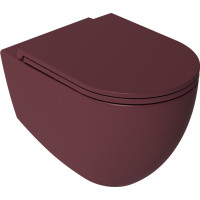 Isvea INFINITY závesná WC misa, Rimless, 36, 5x53cm, maroon red 10NF02005-2R