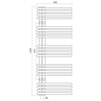 Sapho NYMPHA vykurovacie teleso 500x1250mm, biela mat LLN125W