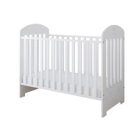 Detská postieľka so šuplíkom LITTLE SISI 120x60 cm - BIELA