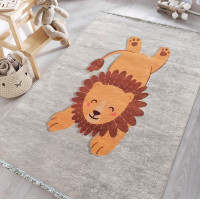 Dětský kusový koberec HONOR New - Lev - šedý