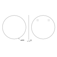 Sapho NOTION SLIM okrúhle zrkadlo v ráme ø 80cm, biela mat NT800W