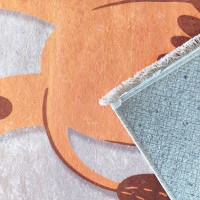 Detský kusový koberec HONOR New - Lev - šedý