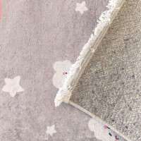 Detský kusový koberec HONOR New - Dúha - šedý