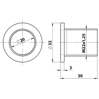 Sapho Krytka prepadu umývadla Ø 32mm, čierna 103100000195