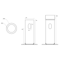 Kerasan OKE keramický podstavec k stene pre umývadlo 554001, biela 557001