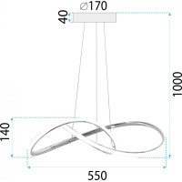 Stropné LED svietidlo RING 32W - zlaté - 55x55 cm