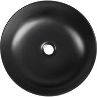 Sapho RONDEA keramické umývadlo na dosku Ø 41cm, čierna mat AR445B