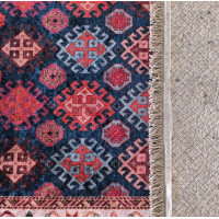 Kusový koberec HONOR New - Pattern - tmavomodrý/červený