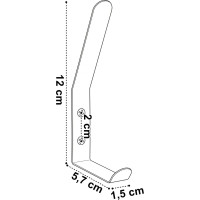 Súprava kovových háčikov FLORO 5 ks - čierna