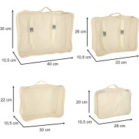 Organizéry do kufra - cestovná sada 8 kusov doplnkov - béžová