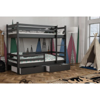 Detská poschodová posteľ z masívu borovice LEGEND PLUS so šuplíkmi - 200x90 cm