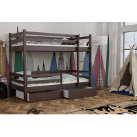 Detská poschodová posteľ z masívu borovice LEGEND PLUS so šuplíkmi - 200x90 cm