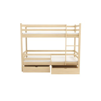 Detská poschodová posteľ z masívu borovice LEGEND PLUS so šuplíkmi - 200x90 cm