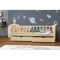 Detská posteľ z masívu borovice BEN so šuplíkmi - 180x80 cm