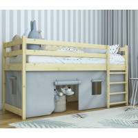 Detská vyvýšená posteľ z masívu borovice PORTO - 200x90 cm