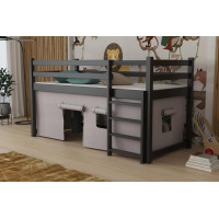 Detská vyvýšená posteľ z masívu borovice PORTO - 200x90 cm