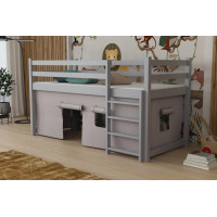 Detská vyvýšená posteľ z masívu borovice PORTO - 200x90 cm