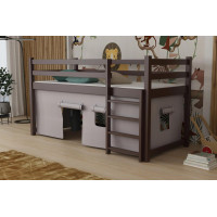 Detská vyvýšená posteľ z masívu borovice PORTO - 200x90 cm