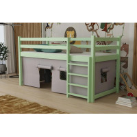 Detská vyvýšená posteľ z masívu borovice PORTO - 200x90 cm