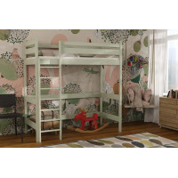 Detská vyvýšená posteľ z masívu borovice TEXAS - 200x90 cm